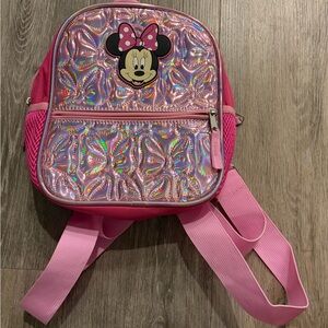 Disney Minnie Mouse Pink Holographic Kids Mini Backpack